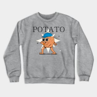 Hand Drawn Potato Fun Crewneck Sweatshirt